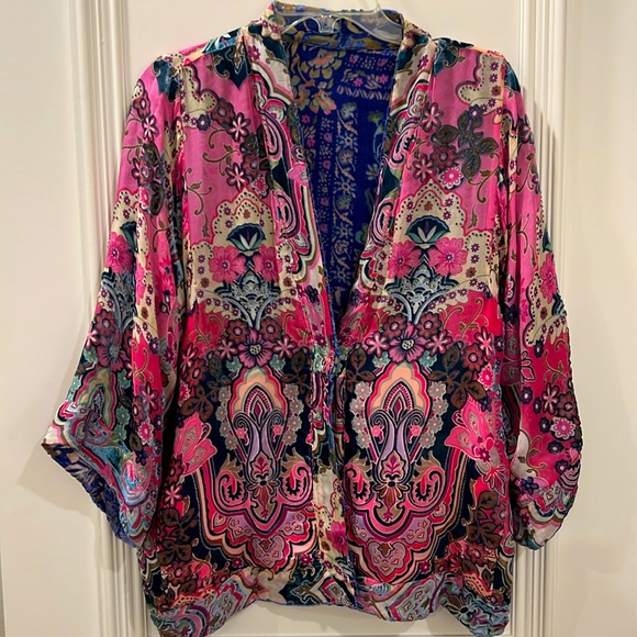 NWT Johnny Was Carwin Burnout Kimono-M - Picture 2 of 7
